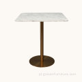 Nowoczesny kwadratowy stół z marmurową top